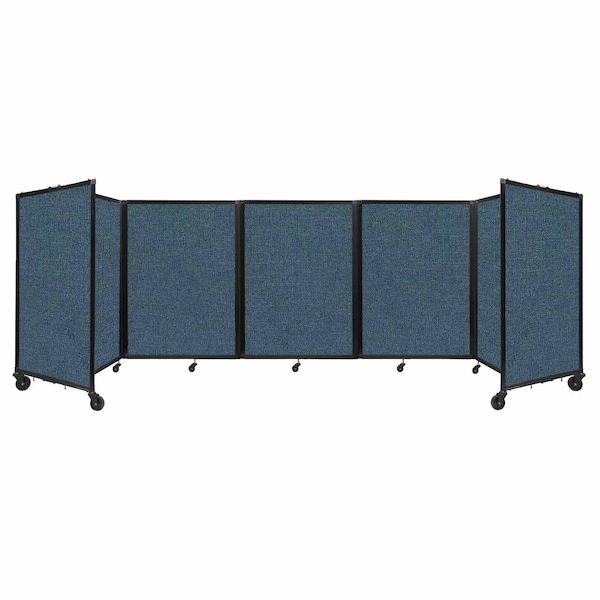 Versare Room Divider 360 Folding Portable Partition 14' x 4' Caribbean Fabric 1148944 - main
